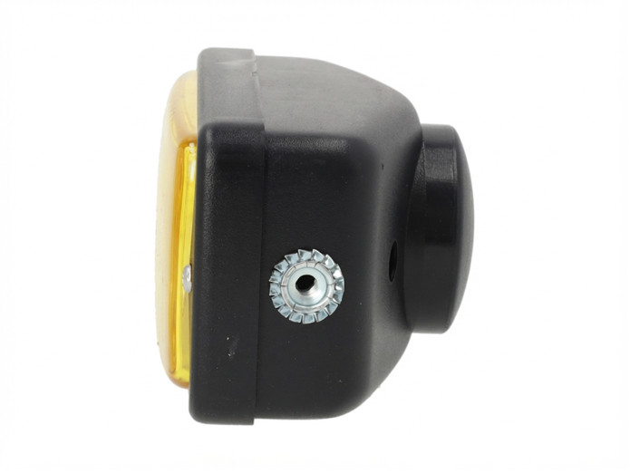 Koplamp vierkant 142mm zwart GUIA met geel glas